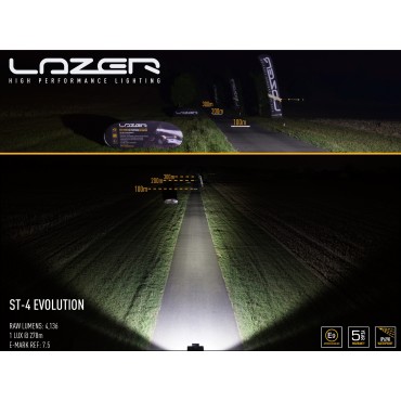 Lazer Lamps ST-4 Evolution Fernlicht Scheinwerfer mit E Prüfzeichen-ST-4EVO